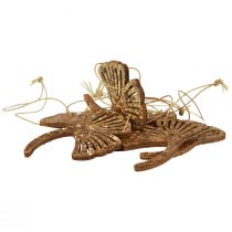 Produkt Deco wieszak drewniany miłorząb deco liść miłorzębu złoty 5x6,5cm 12 sztuk