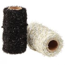 Produkt Sznurek dekoracyjny brokat czarny beż biały szer. 1,5 mm dł. 25 m 2 sztuki