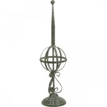 Przedmiot dekoracyjny, uchwyt na wieniec, dekoracja metalowa szary, brązowy, biały shabby chic W62,5cm Ø16cm