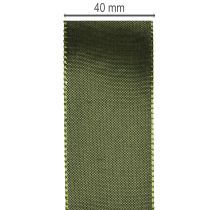 Produkt Wstążka satynowa do pakowania prezentów, taftowa, zielona, szerokość 40mm, długość 5m