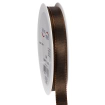 Produkt Brązowa wstążka z tafty do dekoracji świątecznych, szerokość 15 mm, długość 10 m