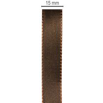 Produkt Brązowa wstążka z tafty do dekoracji świątecznych, szerokość 15 mm, długość 10 m
