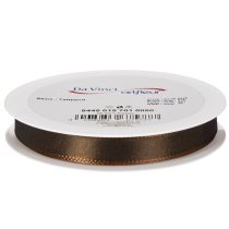 Produkt Brązowa wstążka z tafty do dekoracji świątecznych, szerokość 15 mm, długość 10 m