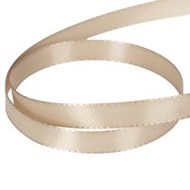 Produkt Wąska beżowa wstążka prezentowa, cienka wstążka do pakowania, szerokość 10 mm, długość 50 m
