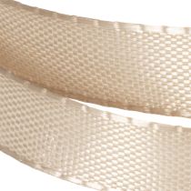 Produkt Wąska beżowa wstążka prezentowa, cienka wstążka do pakowania, szerokość 10 mm, długość 50 m
