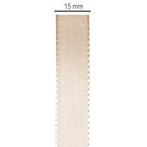 Produkt Wstążka dekoracyjna satynowa tafta beżowa 15mm 50m