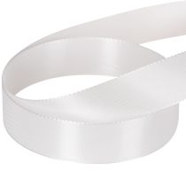Produkt Taśma dekoracyjna z tafty, biała, szerokość 25mm, długość 50m