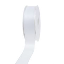 Wstążka dekoracyjna biała 40mm 50m