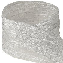 Produkt Wstążka dekoracyjna wstążka prezentowa wstążka stołowa srebrna lekka 75mm 15m
