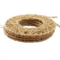 Produkt Pierścienie dekoracyjne w stylu boho, włókno jutowe naturalne, Ø28 cm, dekoracja ścienna, dekoracja okienna, zestaw 4 szt.
