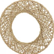 Ozdobne pierścienie pokryte jutą dekoracja wisząca dekoracja boho natura Ø38cm 2szt
