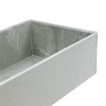 Miska dekoracyjna kanciasta szara 32cm x 10,5cm H5cm, 1szt.