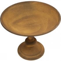 Produkt Misa ozdobna na stopkę miska rdzawy metal Ø22cm W18,5cm