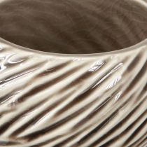 Produkt Miska dekoracyjna ceramiczna spiralna beżowo-brązowa Ø9cm 4szt