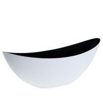 Miska dekoracyjna plastikowa biała 38,5cm x 12,5cm W13cm