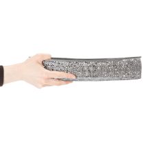 Produkt Dekoracyjna metalowa miska, wzór szary, owalna, dł. 36 cm/33,5 cm, zestaw 2 szt.