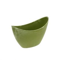 Miska dekoracyjna plastikowa jasnozielona 20cm x 9cm W11.5cm, 1szt