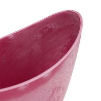 Miska dekoracyjna plastikowa różowa 20cm x 9cm H11,5cm, 1szt.