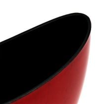 Miska dekoracyjna plastikowa czerwono-czarna 24cm x 10cm x 14cm, 1szt.