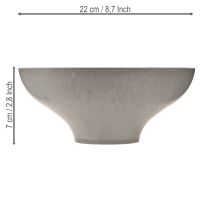 Produkt Miska dekoracyjna z podstawą, okrągła, szara, Ø19cm, wys.8cm