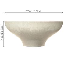 Produkt Miska dekoracyjna z podstawą plastikowa okrągła kremowa Ø19cm wys.8cm
