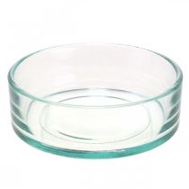 Dekoracyjna miska szklana miska szklana okrągła płaska przezroczysta Ø15cm W5cm