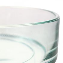 Dekoracyjna miska szklana miska szklana okrągła płaska przezroczysta Ø15cm W5cm