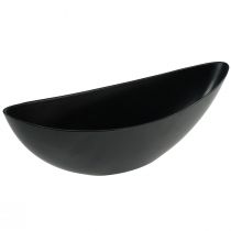 Ozdobna miska czarna dekoracja stołu łódka na rośliny 38,5x12,5x13cm