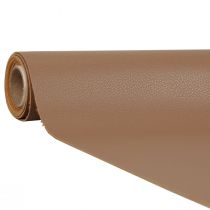 Produkt Bieżnik ze sztucznej skóry w kolorze brązowym, dekoracyjny, skórzany, o wymiarach 33 cm×1,35 m