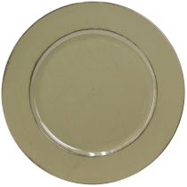 Produkt Talerz dekoracyjny zielony talerz plastikowy vintage mech zielony brązowy Ø33cm