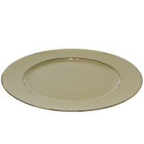 Produkt Talerz dekoracyjny zielony talerz plastikowy vintage mech zielony brązowy Ø33cm