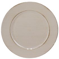 Produkt Talerz dekoracyjny plastikowy talerz dekoracyjny plastikowy szaro-brązowy Ø33cm