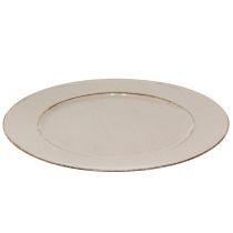 Produkt Talerz dekoracyjny plastikowy talerz dekoracyjny plastikowy szaro-brązowy Ø33cm