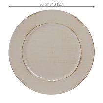 Produkt Talerz dekoracyjny plastikowy talerz dekoracyjny plastikowy szaro-brązowy Ø33cm