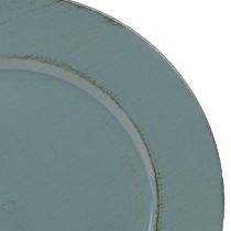 Produkt Talerz dekoracyjny plastikowy talerz dekoracyjny plastikowy brązowy petrol Ø33cm
