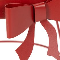 Produkt Taca dekoracyjna na stojaku z metalową kokardą, 30 cm, zestaw 2 szt.
