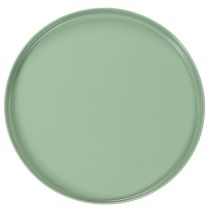 Produkt Okrągły zielony talerz dekoracyjny na podstawce do aranżacji stołu, 30cm