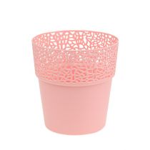 Doniczka dekoracyjna plastikowa różowa Ø13cm H13,5cm 1szt.