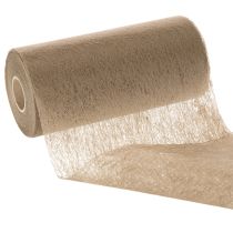 Produkt Rolka dekoracyjna z włókniny 24 cm x 25 m w kolorze brązowym na świąteczne stoły