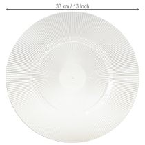 Produkt Talerz dekoracyjny z rowkami talerz plastikowy talerz plastikowy przezroczysty Ø33cm
