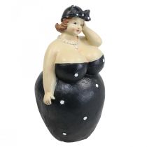 Figura dekoracyjna pucołowata kobieta, postać gruba, dekoracja łazienki wys. 23 cm