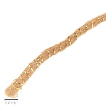 Produkt Brązowy wełniany sznurek ze złotą nicią, 5m x 5mm z drutem, do dekoracji i rękodzieła