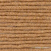 Produkt Brązowy wełniany sznurek ze złotą nicią, 5m x 5mm z drutem, do dekoracji i rękodzieła