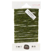 Produkt Zielony wełniany sznurek ze złotą nicią, 5m x 5mm z drutem, do dekoracji i rękodzieła