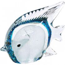 Figurka rybka lekarza wykonana ze szkła z brokatem 14cm