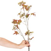 Produkt Sztuczna jesienna gałązka ambrowca z liśćmi i gronami owoców, 132 cm