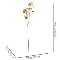 Produkt Sztuczna jesienna gałązka ambrowca z liśćmi i gronami owoców, 132 cm
