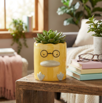 Produkt Cylindryczny, dekoracyjny ceramiczny wazon w kształcie kaczki do stylowego domu, 13 cm, 2 sztuki