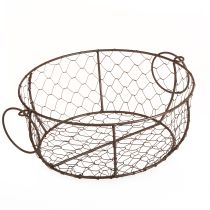 Produkt Miska druciana z uchwytem brązowa Ø35/30/25cm zestaw 3 szt.