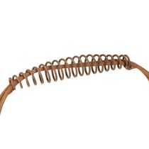 Produkt Owalny druciany kosz z uchwytem, dekoracja ogrodowa, wykończenie rdzawe, 30/25 cm, zestaw 2 szt.